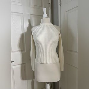Knit Sweater With Shoulder Cut-Outs